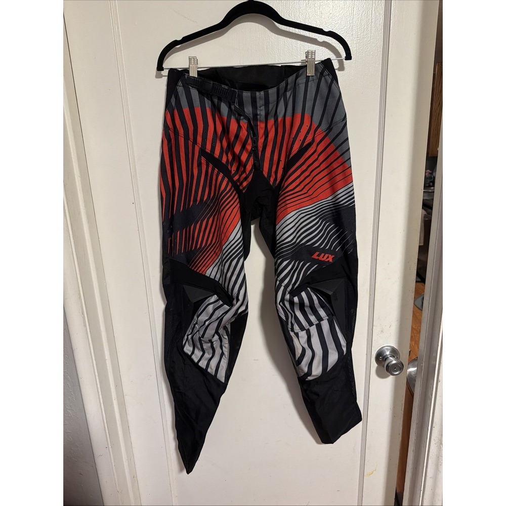 BILT Lux Pro Air Laser Pants Motorcycle Racing Size 34 Black Red Gray